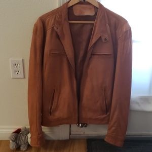 Custom made Italian leather jacket